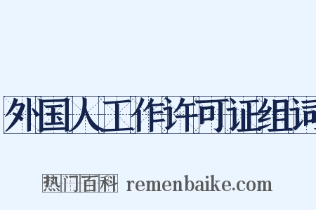 外国人工作许可证组词是什么意思的图片